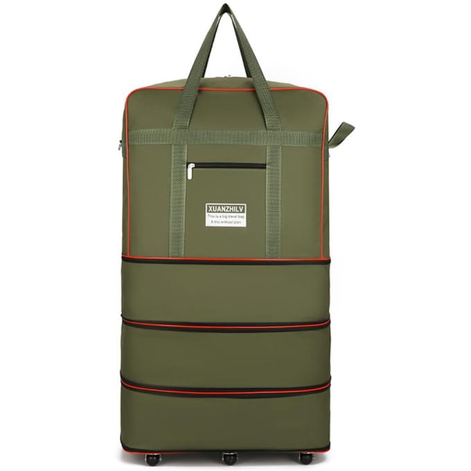 Sac à bagages extensible, valise pliable, sac de voyage Oxford de grande capacité, sac à eau vert