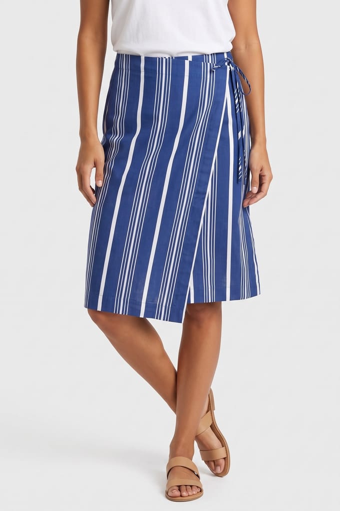 ARKET Jolanda Stripe Wrap Blue Taglia: 36 | Minigonne Outlet | Donna | Blu