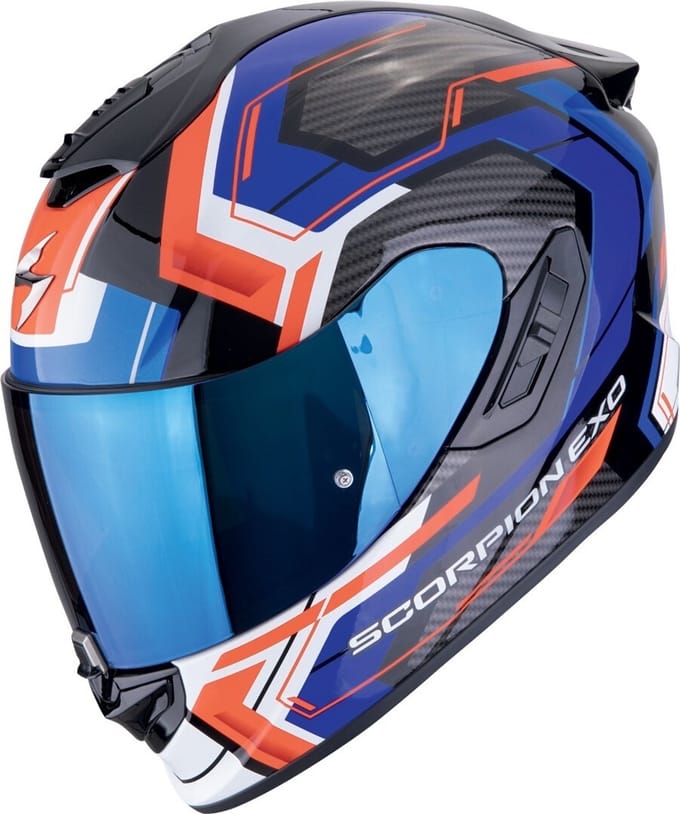 Scorpion EXO-1400 Evo II Air Linart Zwart Rood Blauw Integraalhelm - Maat XXL - Helm