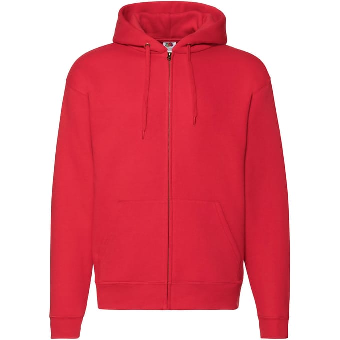 Fruit of the Loom Premium capuchonjas voor volwassenen (Rood)