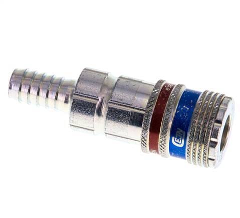 Staal/Messing DN 7.6 (7.2 Euro) Safety Luchtkoppeling Snelkoppeling 10 mm Slangpilaar