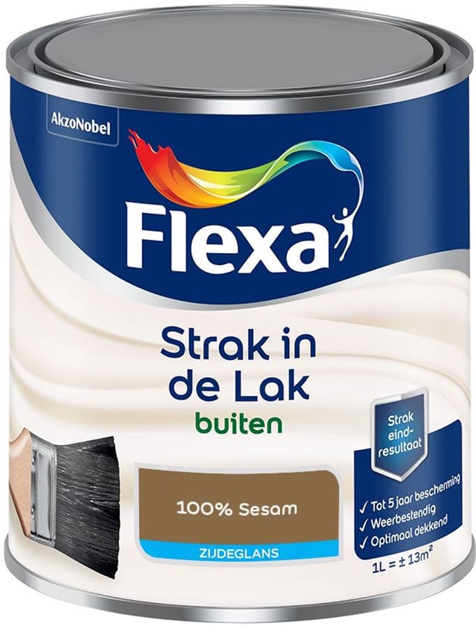 Flexa - Strak In De Lak Buitenlak Zijdeglans - 100% Sesam - Mengverf - 1 L
