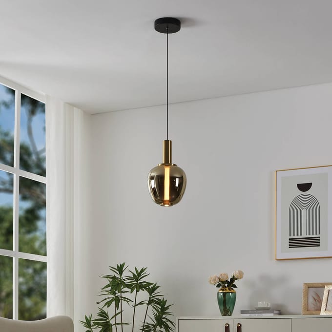 EGLO Stars of Light FRUITERA pendant Ø210 mm brushed brass