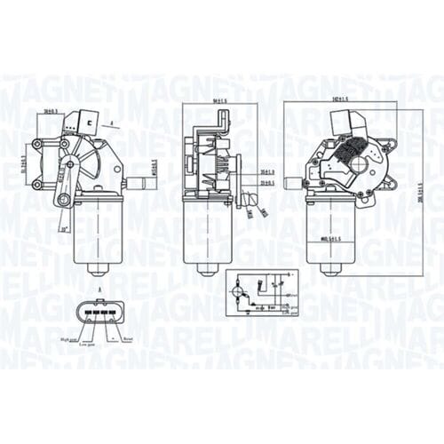 Ruitenwissermotor MAGNETI MARELLI 064376600010