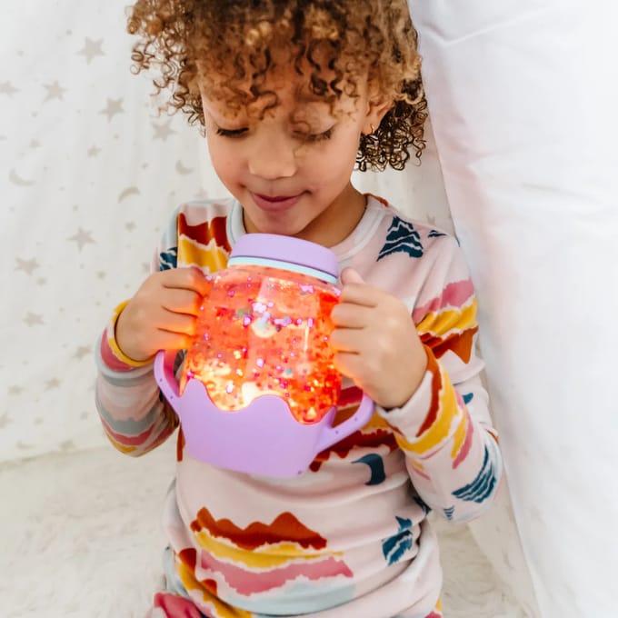Glo Pals sensory play jar paars 18 mnd+