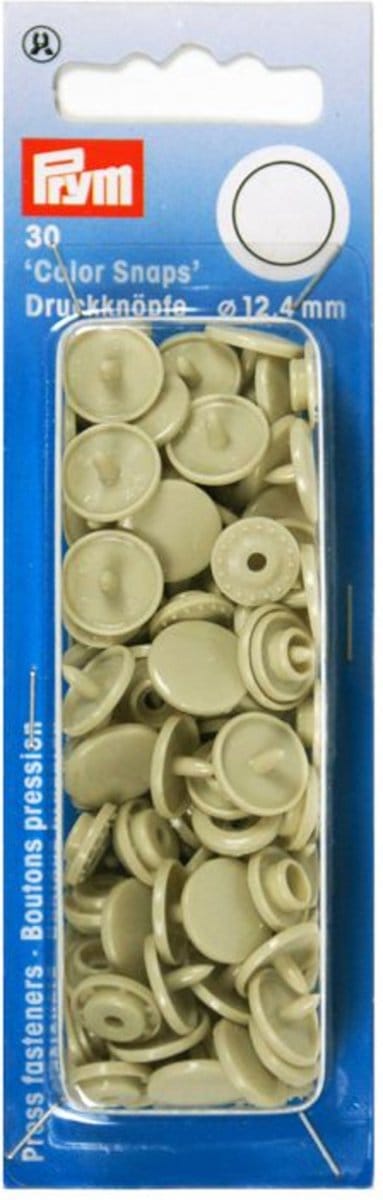 Drukknoop ColorSnaps 12,4 mm beige 30 st. - Drukknopen Color Snaps - Prym
