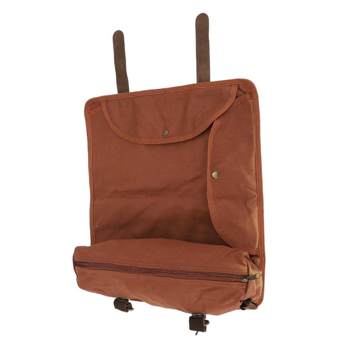 Barmantooltas Canvas Leer Barmansroltas Draagbaar Meerdere Opbergvakken Barware Tooltas voor Bar brown