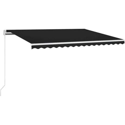 vidaXL - Luifel - automatisch - met - LED - en - windsensor - 450x300 - cm - antraciet