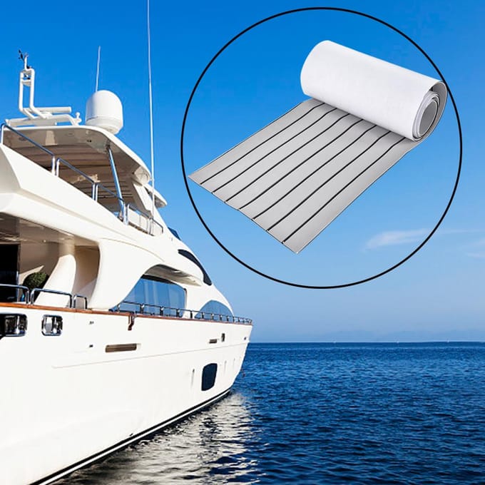 EVA Bootdekzeil Jacht Marine Antislip Vloerbedekking Lichtgrijs white