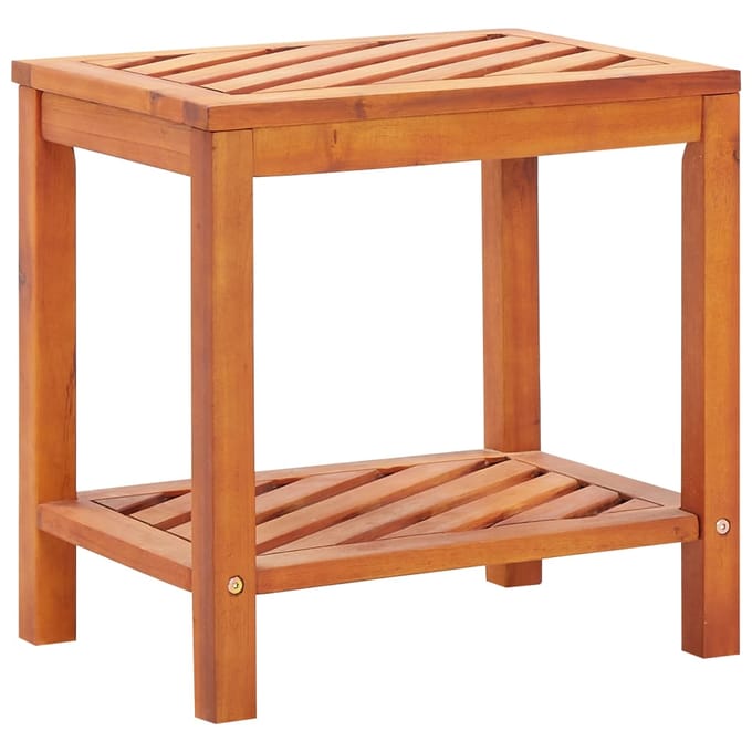 vidaXL - Bijzettafel - 45x33x45 - cm - massief - acaciahout