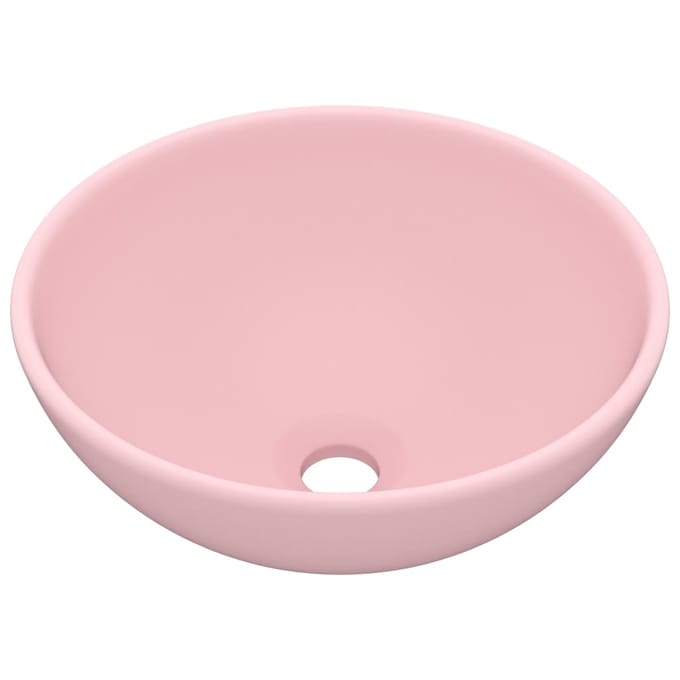 vidaXL - Wastafel - rond - 32,5x14 - cm - keramiek - matroze