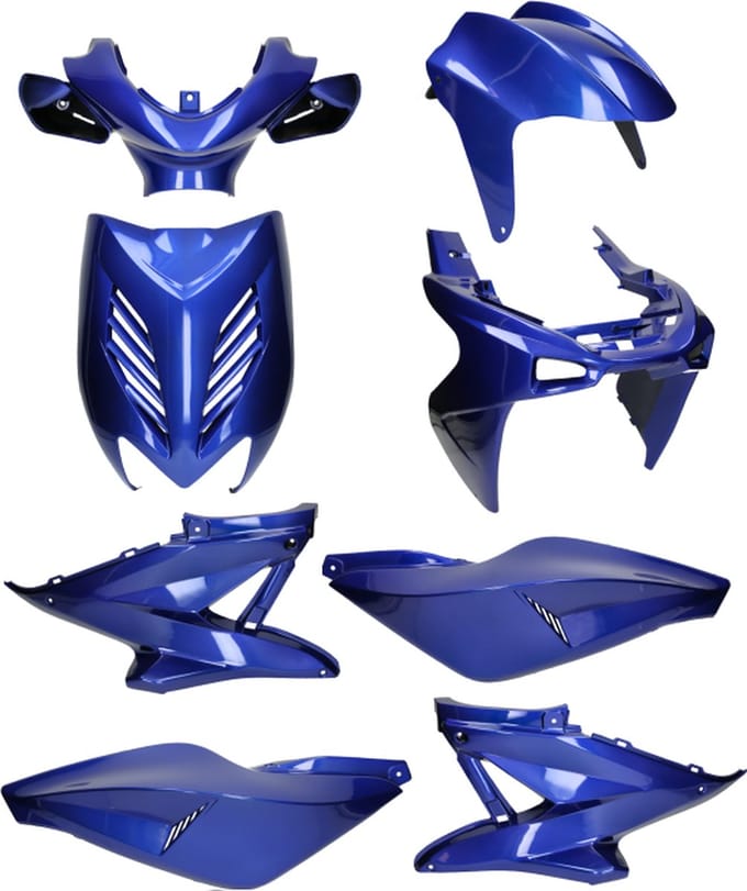 Kappenset 8 delig Yamaha Aerox, MBK Nitro blauw