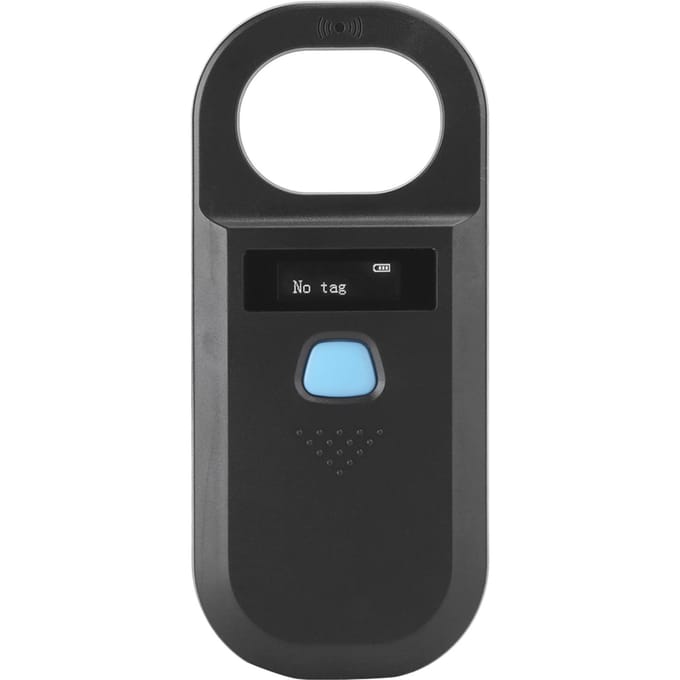 Dieren Tag Reader Huisdierbenodigdheden Draagbare Chip Scanner OLED Scherm Handheld Hoge Helderheid(Zwart ) zwart