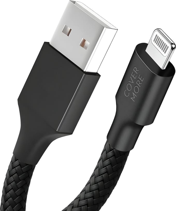 Usb oplaadkabel geschikt voor iPhone 14 13 12 11 x 8 7 plus pro max - Usb A naar Lightning - Oplader kabel - Stevig - 1 meter - Zwart