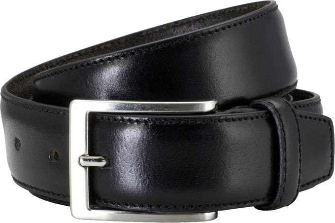 LINDENMANN leren heren riem - zwart