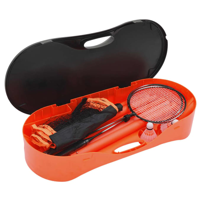 vidaXL - Badmintonset - met - 2 - rackets, - net - en - opbergkoffer - 292x30x152 - cm