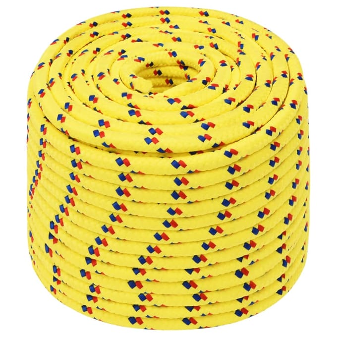 vidaXL - Boottouw - 14 - mm - 100 - m - polypropyleen - geel