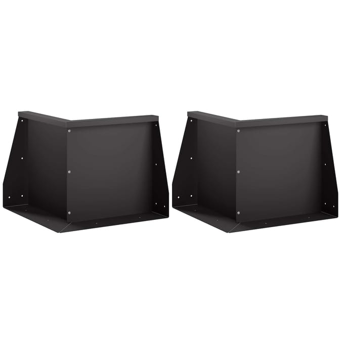 vidaXL - Keermuur - 2 - st - 50 - x - 50 - x - 50 - cm - Staal - Zwart