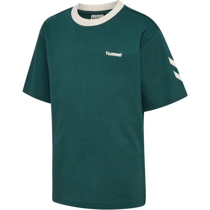 Kinderen T-shirt met brede zigzagpatroon Hummel