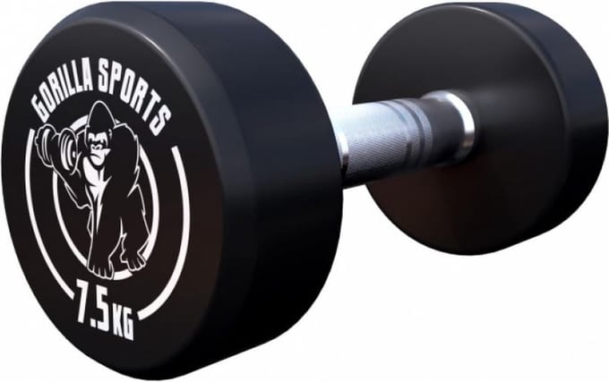 Gorilla Sports Dumbbell - 7,5 kg - Halter - Vaste dumbell - Gietijzer