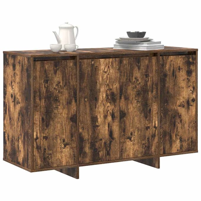 vidaXL - Dressoir - Rook - Eiken - 120 - x - 41 - x - 75 - cm - Bewerkt - hout
