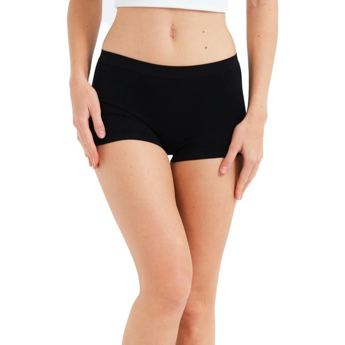 JUSTEVER Naadloze Slips, Geen Sporen, Zwart, Damesboxershort - Aries