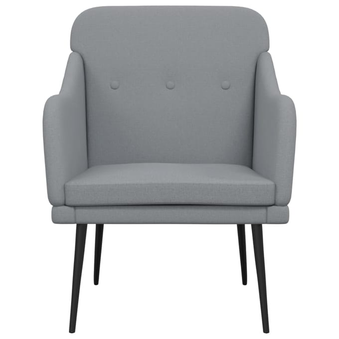 vidaXL - Fauteuil - 63x76x80 - cm - stof - lichtgrijs