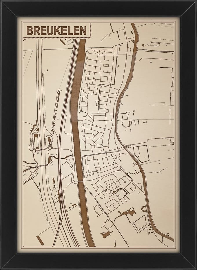 Decoratief Beeld - Houten Van Breukelen - Hout - Bekroned - Bruin - 21 X 30 Cm