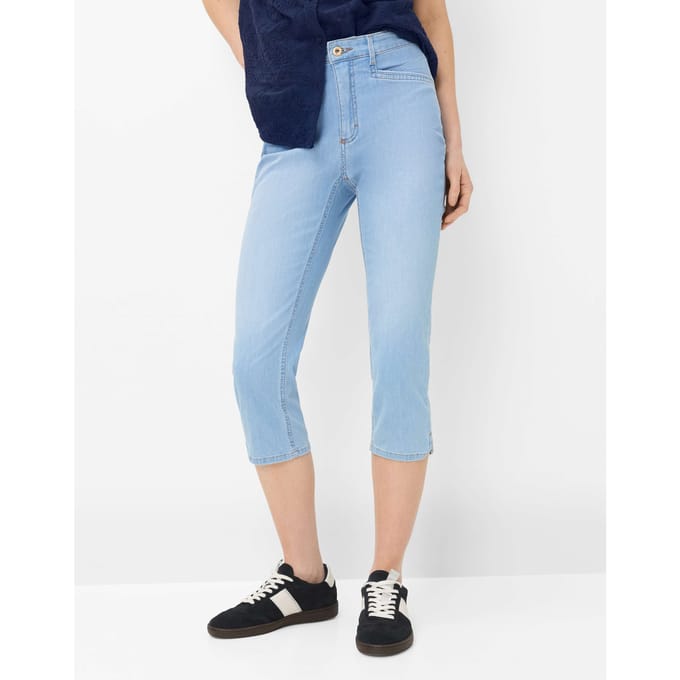 Brax Dames Cap  Style MARY C USED BLEACHED BLUE, denim lichtblauw, maat 40