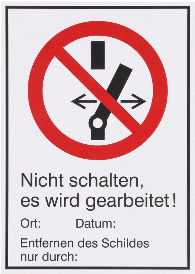 Dehn Waarschuwingsbord Materiaal Magnetisch Plastic - 700054