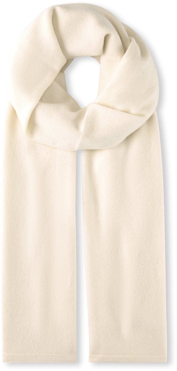 FALKE Basic Fine Knit sneldrogend warm kasjmier wintersjaal unisex wit - maat ONESIZE