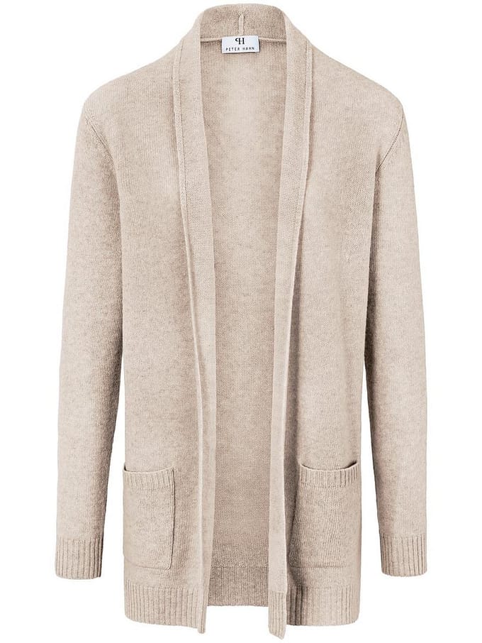 Lang vest 100% scheerwol Van Peter Hahn beige