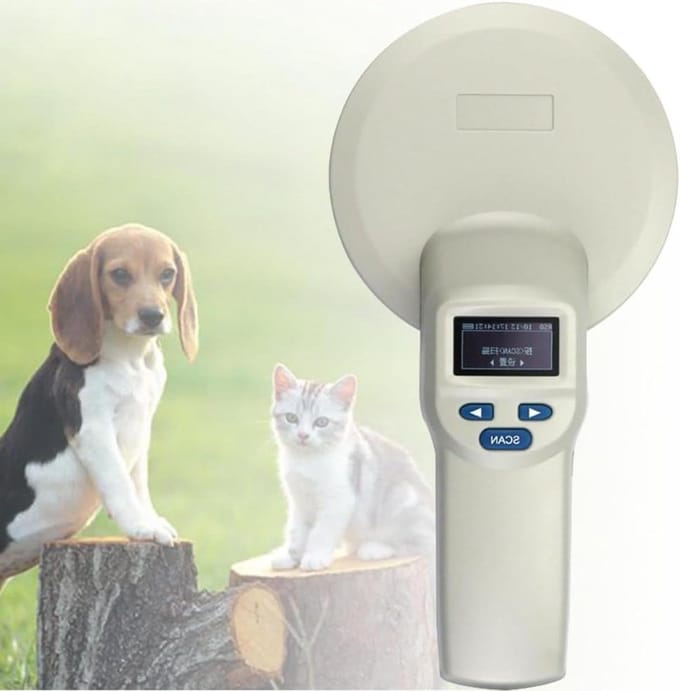 Dier Microchip Scanner - Pet Tag Lezer - Dieren Identificeren - OLED Scherm Zoemer - 20000 Opslag - Zwart