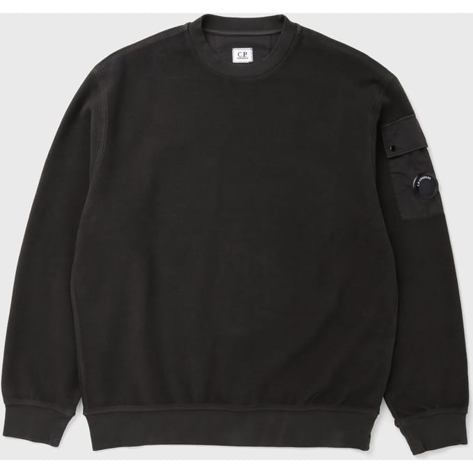 SWEATSHIRTS CREW NECK IN BRUSHED EMERIZED DIAGONAL FLEECE