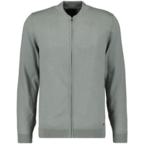 Ragman Vest Solid Color Zip Cardigan College Collar Cotton Cashmere Steengrijs / male
