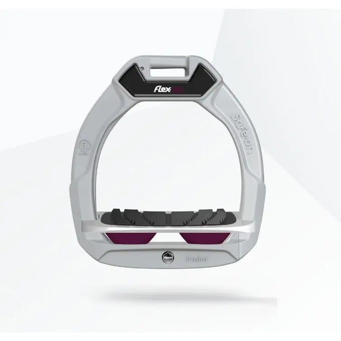 Veiligheidsequesters Paardrijden Ingebogen Grip Aluminium/Grijs/Plum Kinderen Flex-On Safe-On