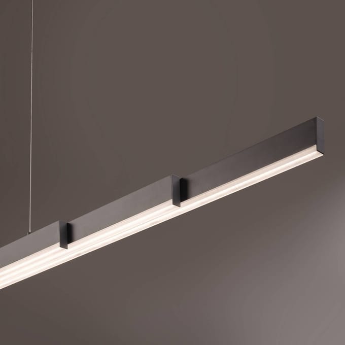 FISCHER & HONSEL LED hanglamp Vayana, grijs, lengte 189 cm, CCT-touchdimmer