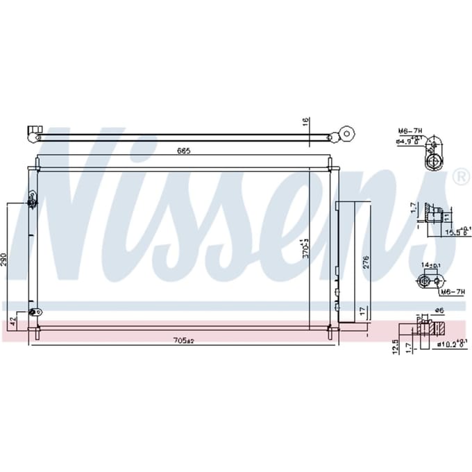 Condensator, airconditioning NISSENS 940446
