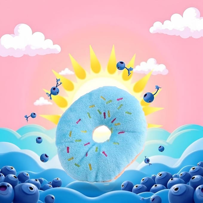 Pluche Donut Hondenspeeltje met Pieper - Kauwspeelgoed voor Honden