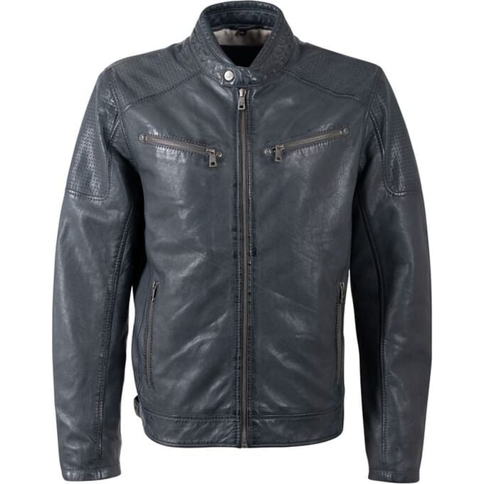 Mauritius Lederen jas - MMBroum - S tot XXL - voor Mannen - blauw