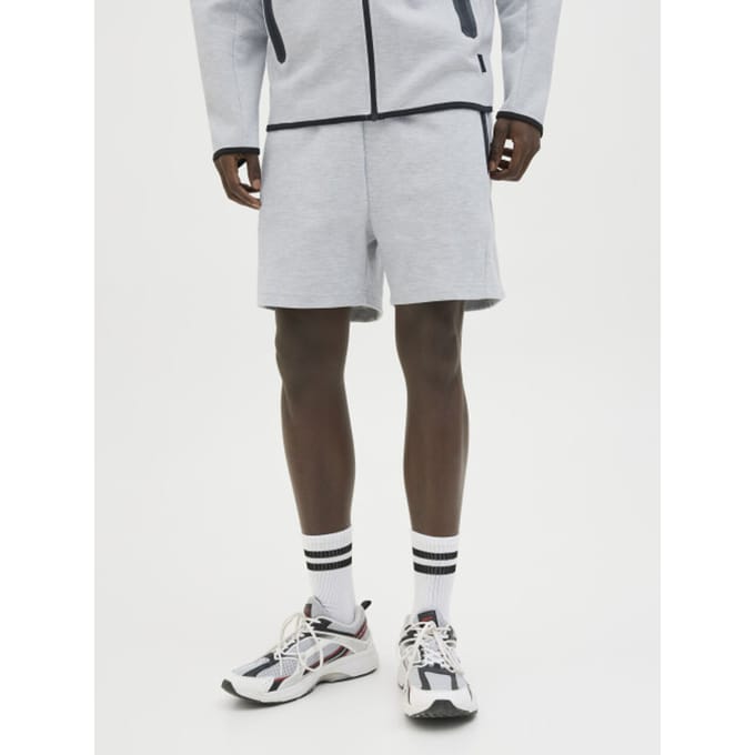Jack & Jones Heren Korte Joggingbroek JPSTGORDON Sportbroek Interlock Grijs - Maat S