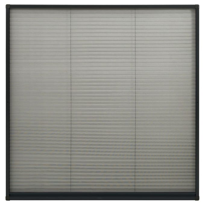 Moustiquaire de Fenêtre Pliante, Aluminium, Anthracite, 120X120 Cm