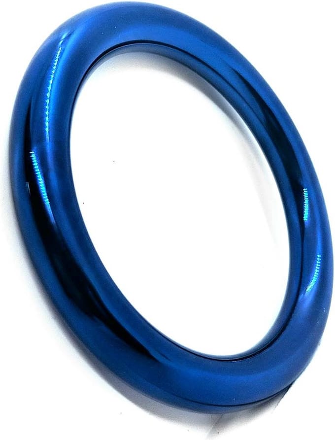 Black Label - BlueBoy - Donut Cockring - RVS - Blauw 40 mm