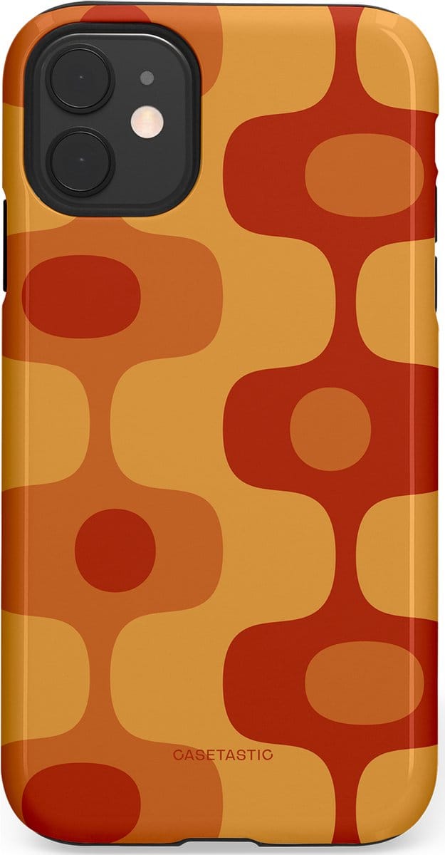 Casetastic hoesje geschikt voor Apple iPhone 11 - Dubbellaagse bescherming - Vintage Rust - Fashion Case - Terracotta Goud