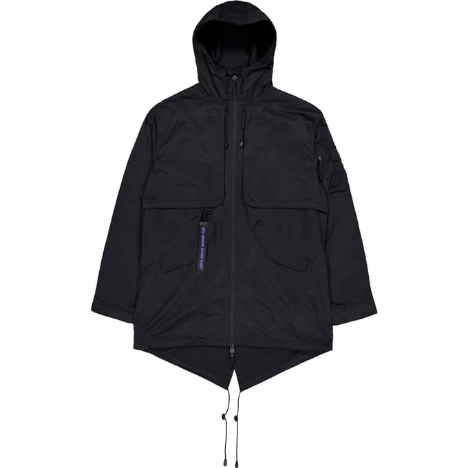 Alpha Industries Utility Fishtail Jacket Uv Black Maat: M | Lichte Jassen Outlet | Heren | Zwart
