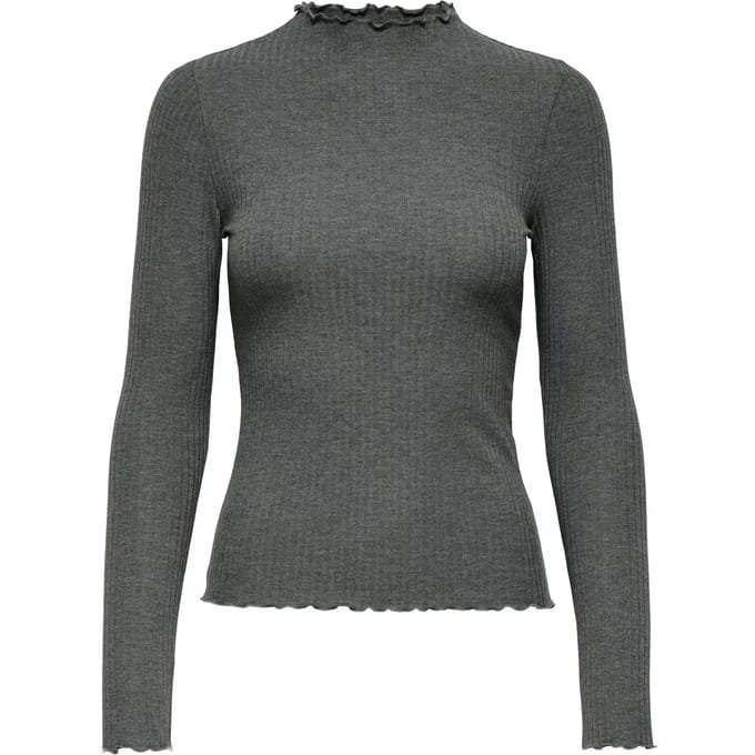 Only Dames Longsleeve regular fit Grijs S Ronde Hals Volwassenen