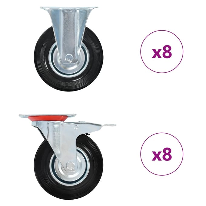 vidaXL 16 st Wielen 125 mm