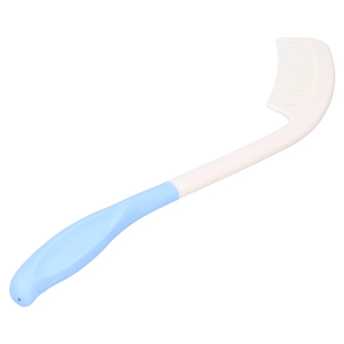 Kam met Lang Handvat Ergonomische Gebogen Handvatten Kam voor Ouderen Mensen met Handbeperkingen white