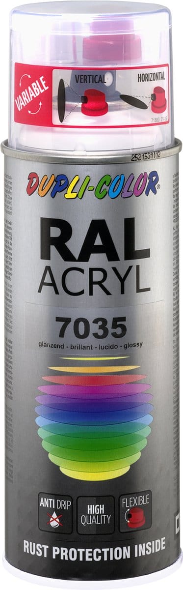 Motip Dupli-Color Spuitbus Acryl Hoogglans - RAL 7035 Lichtgrijs