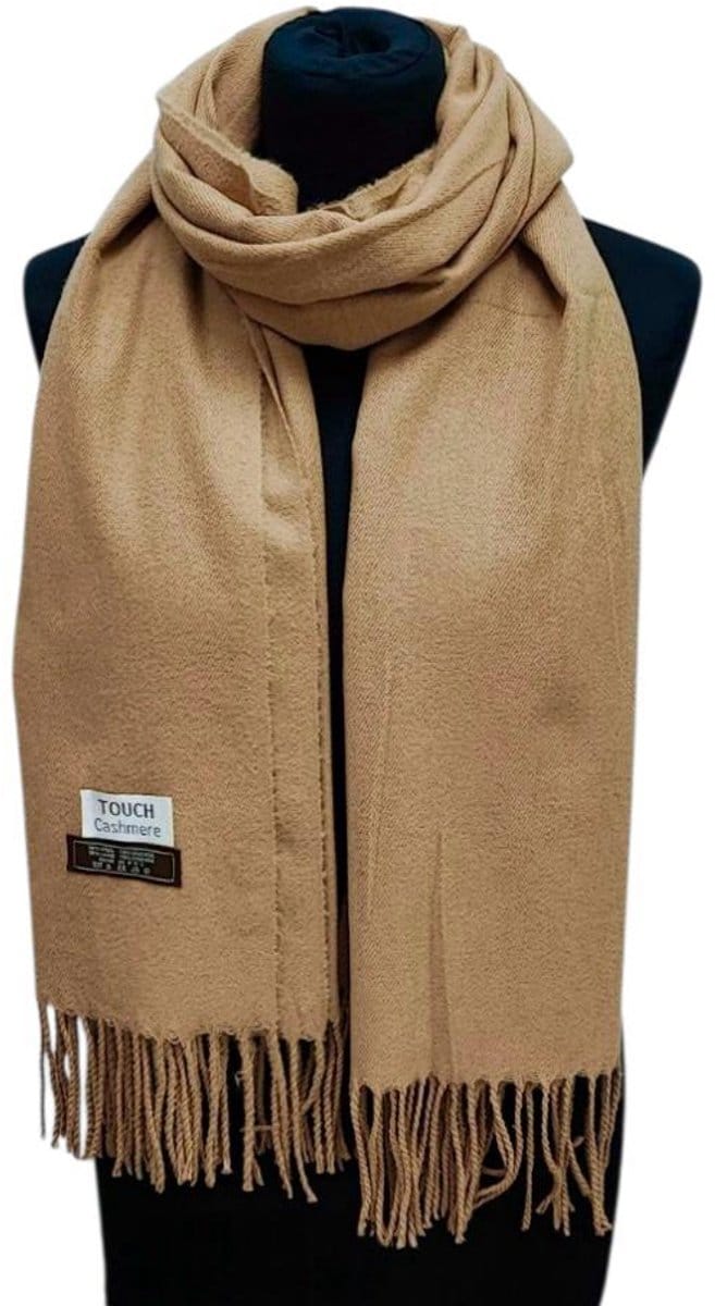 Lange Warme Sjaal - Unisex - Effen - Camel - 200 x 75 cm (232)